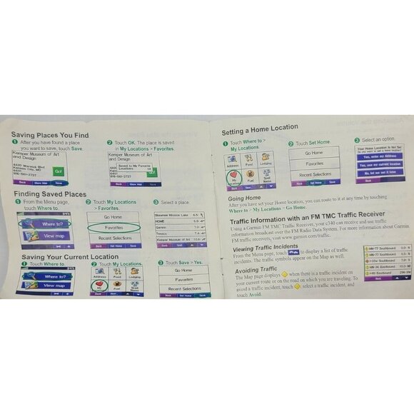 Garmin StreetPilot C304 Portable GPS Navigator 3.5" Black Quick Reference Guide - Picture 10 of 10